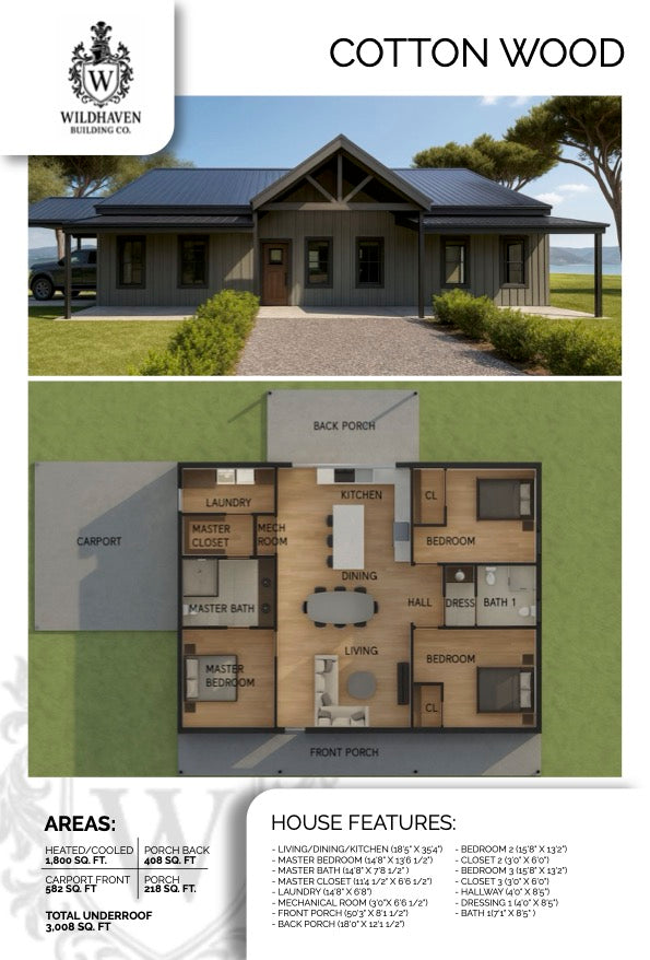 The Cottonwood Floor Plan
